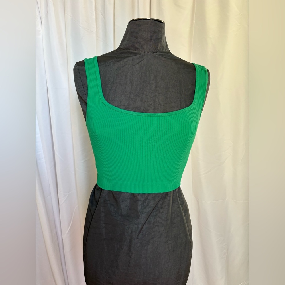 Zara XS-S Green Ribbed Women's Top